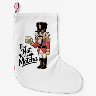 Deze noot loopt op Matcha Kerstman Notenkraker Kleine Kerstsok
