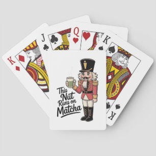 Deze noot loopt op Matcha Kerstman Notenkraker Pokerkaarten