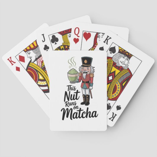 Deze noot loopt op Matcha Kerstmis Notenkraker  Pokerkaarten (Achterkant)