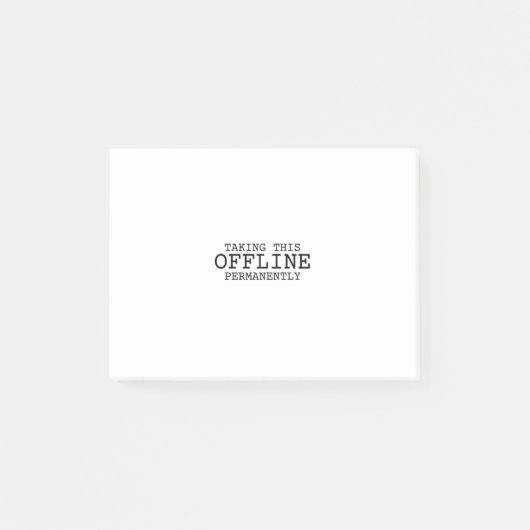 Deze offline nemen Permanent minimalistisch  Post-it® Notes (Voorkant)