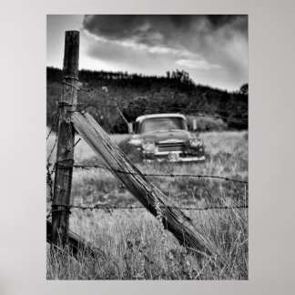 Deze oldtruck geeft geen ... poster