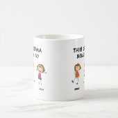 Deze oma behoort tot 3 Kinder namen Funny Koffiemok (Center)