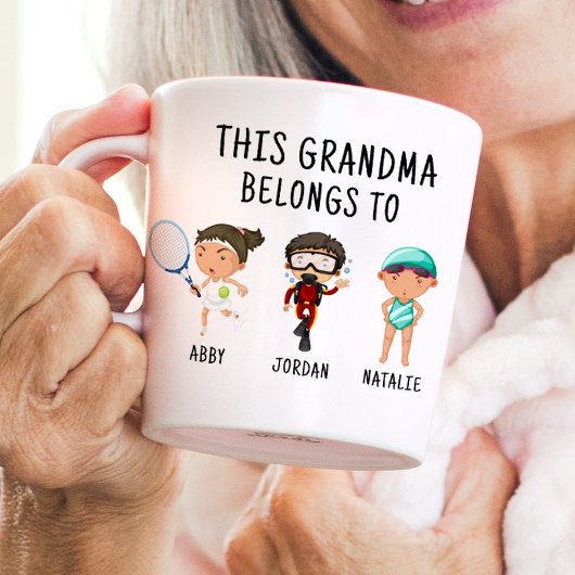 Deze oma behoort tot 6 Kinder namen Funny Gift Koffiemok