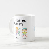 Deze oma behoort tot 6 Kinder namen Funny Gift Koffiemok (Voorkant links)