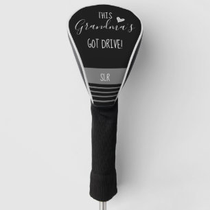 Deze oma heeft Drive Monogram Black Golfheadcover