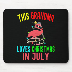 Deze oma houdt van Kerstmis in juli, grappige flam Muismat