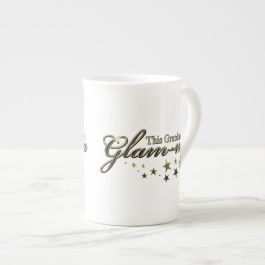 Deze oma is een Glam-ma Porselein Kop (Voorkant rechts)