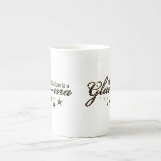 Deze oma is een Glam-ma Porselein Kop (Voorkant)