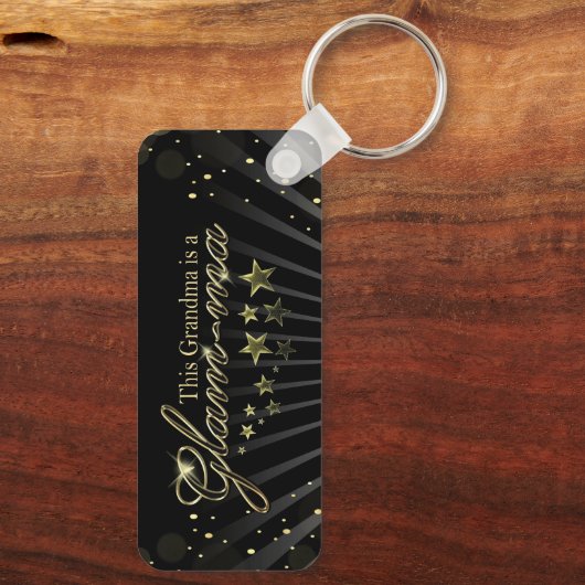 Deze oma is een Glam-ma Sleutelhanger (Achterkant)