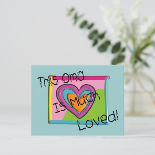 Deze OMA-MERK LIGT ERG. Briefkaart (Staand voorkant)