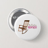 Deze oma Rocks Ronde Button 5,7 Cm (Voorkant /achterkant)