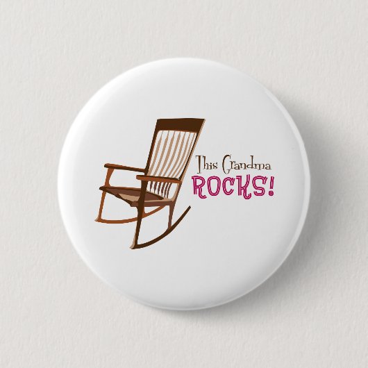 Deze oma wiegt ronde button 5,7 cm (Voorkant)