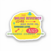Deze online recensent verliest lichte olijfolie Hu Sticker (Voorkant)