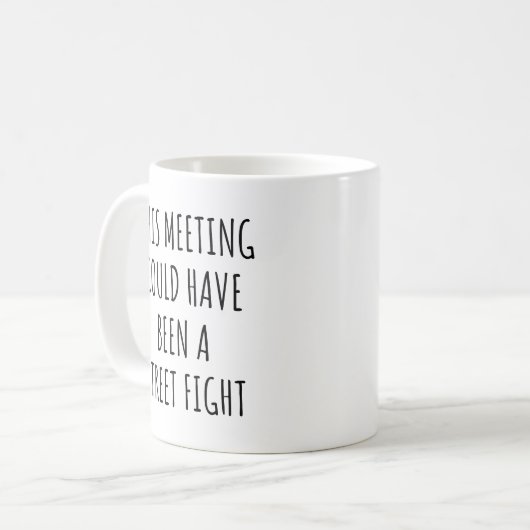 Deze ontmoeting had een grappig straatgevecht kunn koffiemok (Voorkant links)