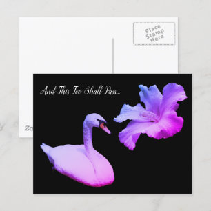 Deze Ook Deze Zal Voorbij Gaan Zwaan Kleur Inspire Briefkaart