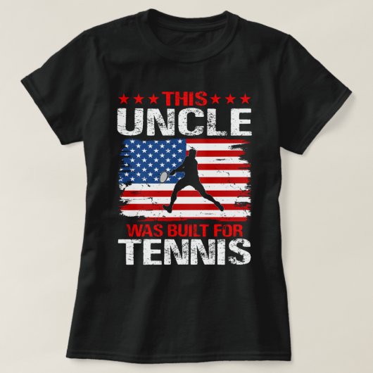 Deze Oom is gebouwd voor tennis T-shirt (Design voorkant)