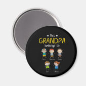 Deze opa behoort tot een Schattigee gepersonalisee Magneet (Voorkant / Achterkant)