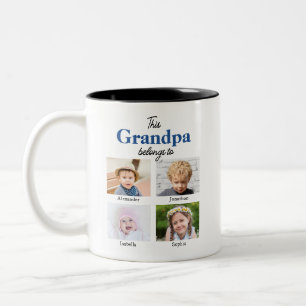 Deze opa hoort bij 4 foto's tweekleurige koffiemok