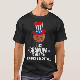 Deze opa is hier voor Fireworks & Basketball T-shirt