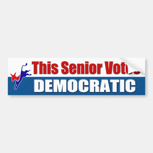 Deze opperste stemmers democratisch bumpersticker (Voorkant)
