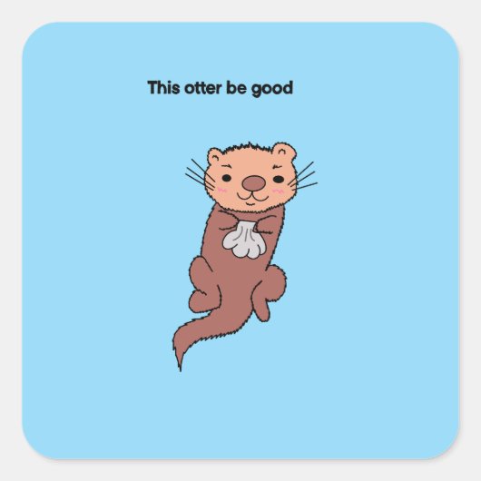 Deze Otter Is Goed Sticker (Voorkant)