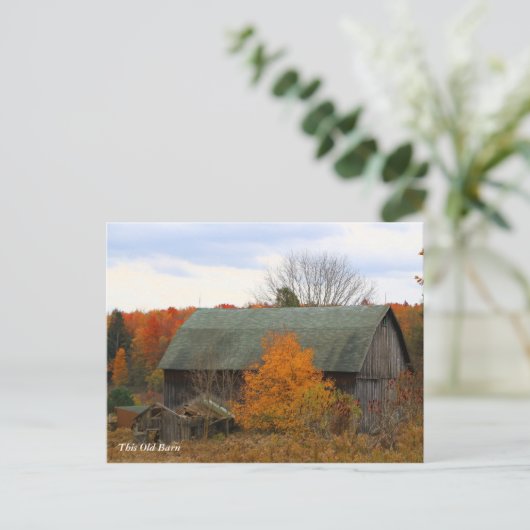 Deze oude Barn Briefkaart (Staand voorkant)