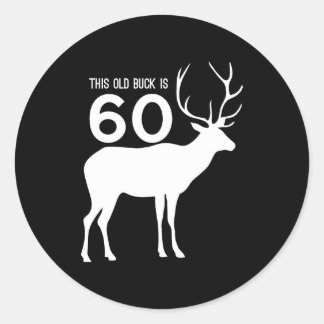 Deze oude buck is 60 ronde sticker