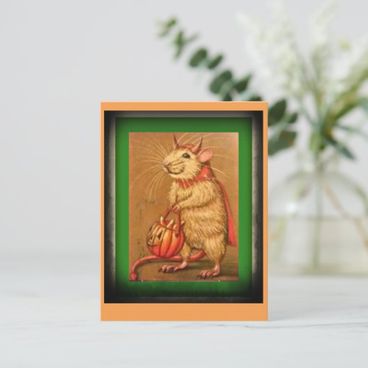 Deze oude muis briefkaart (Staand voorkant)