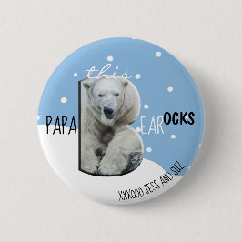 Deze Pa Beer Rocks Vaderdag Ronde Button 5,7 Cm