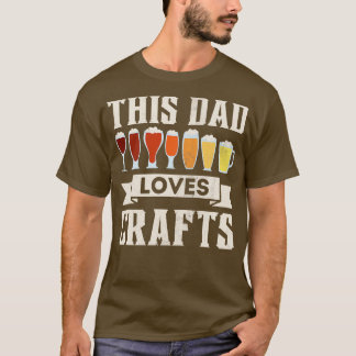 Deze pap houdt van krafts Beer Lover Funny Fathers T-shirt