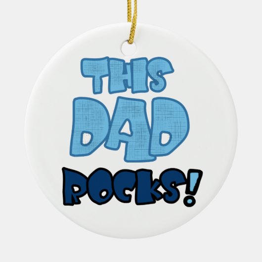Deze pap Rocks Gifts Keramisch Ornament (Voorkant)
