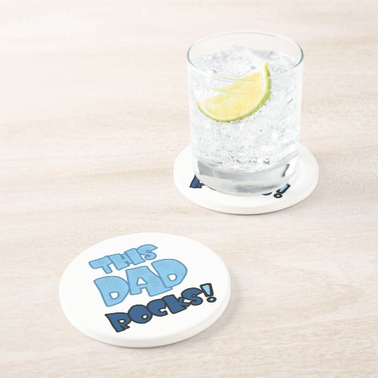 Deze pap Rocks Gifts Zandsteen Onderzetter (Zijkant)