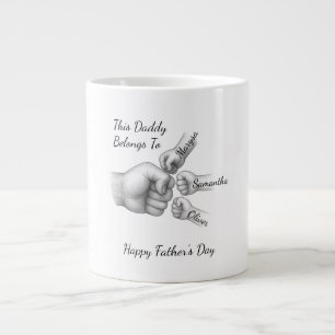 Deze papa behoort toe aan - cadeau met de namen va grote koffiekop