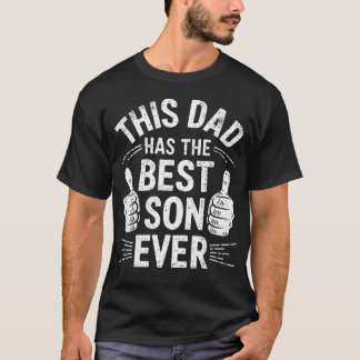 Deze papa heeft de beste zoon ooit Funny mannen va T-shirt