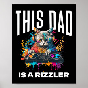 Deze Papa Heeft Rizz Koele Dj Kat Rizzler Papa Vad Poster