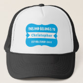 Deze papa hoort bij de aangepaste naam est jaar bl trucker pet (Voorkant)