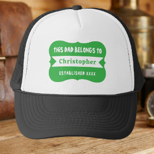 Deze papa hoort bij de aangepaste naam opgericht j trucker pet
