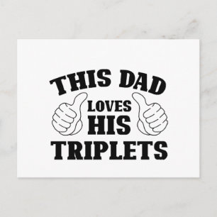 Deze papa houdt van zijn drieling - Cadeau voor pa Feestdagenkaart