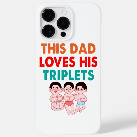 Deze papa houdt van zijn drieling Case-Mate iPhone case (Achterkant)