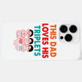 Deze papa houdt van zijn drieling Case-Mate iPhone case (Achterkant (horizontaal))