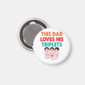 Deze papa houdt van zijn drieling magneet (Voorkant / Achterkant)