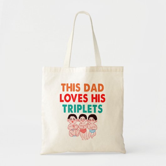 Deze papa houdt van zijn drieling tote bag (Voorkant)