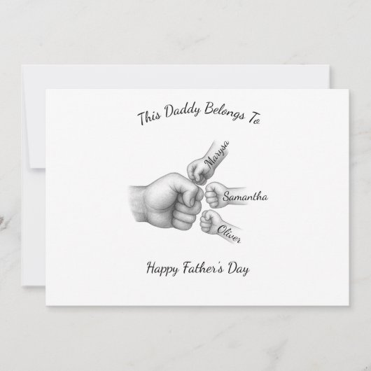 Deze papa is van – Cadeau met namen van kinderen - Feestdagenkaart (Voorkant)