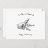 Deze papa is van – Cadeau met namen van kinderen - Feestdagenkaart (Voorkant / Achterkant)