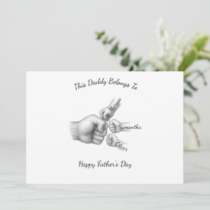 Deze papa is van – Cadeau met namen van kinderen - Feestdagenkaart