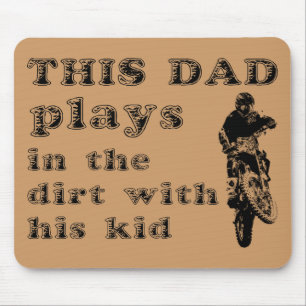 Deze papa rijdt in de dirt bike motocross muismat
