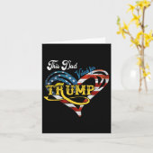 Deze papa stemde op Trump Grappig 4 juli vaders Kaart (Gele Bloem)