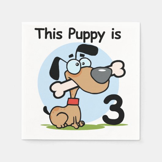 Deze papaver is 3 "Birthday Paper Napkins" Servet (Voorkant)