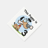 Deze papaver is 3 "Birthday Paper Napkins" Servet (Hoek)