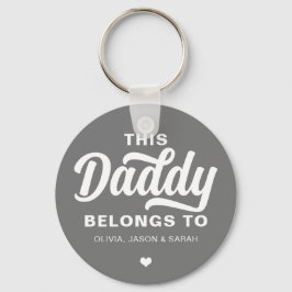 Deze pappa behoort tot Vaderdag Silver Grey Sleutelhanger